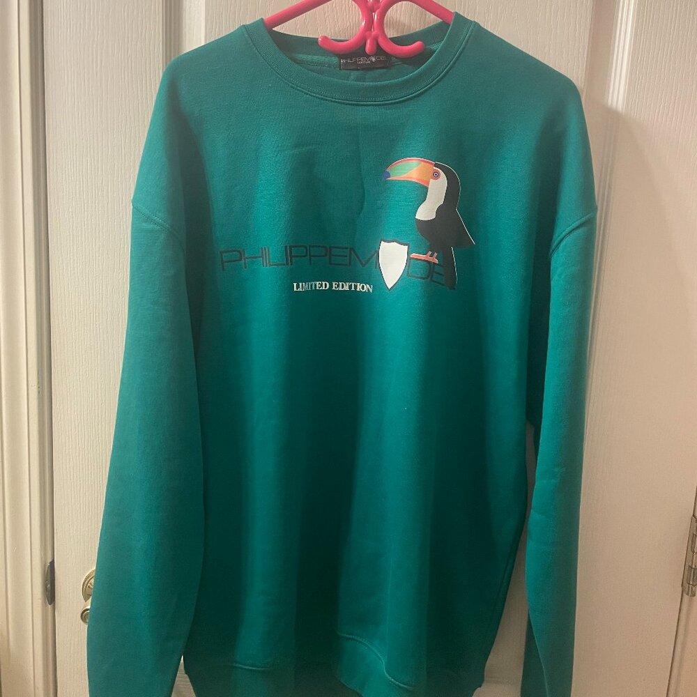 Philippe Model Sweatshirt XL (25" x 30"), Green, 100 % cotton, Italy